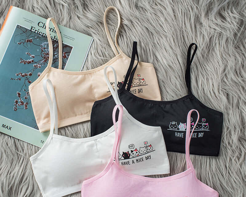 cotton girl bras
