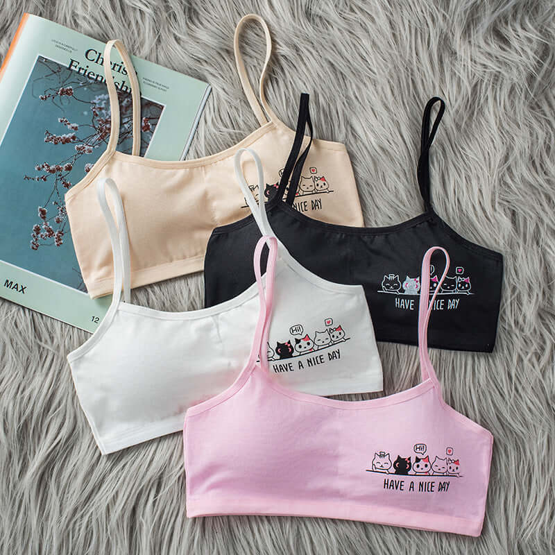 cotton girl bras
